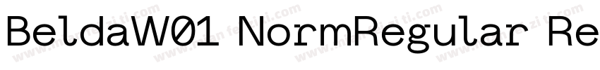 BeldaW01 NormRegular Regular字体转换